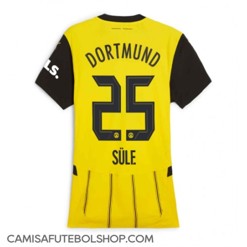 Camisa de time de futebol Borussia Dortmund Niklas Sule #25 Replicas 1º Equipamento Feminina 2024-25 Manga Curta